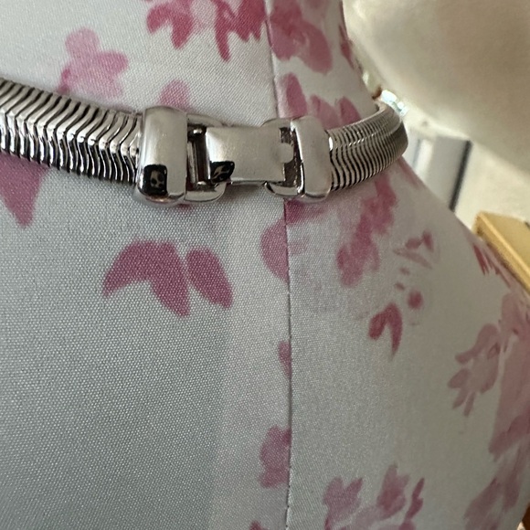 CHRISTIAN DIOR Emerald Cut London Blue Topaz and Pave' Crystal Statement Choker - Picture 5 of 10